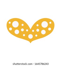 Vector heart of outline hand drawn heart icon. Illustration for your graphic design.