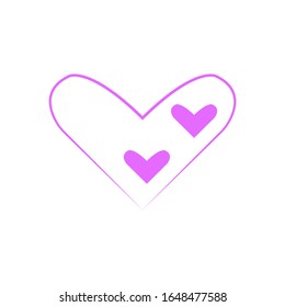 Corazón vectorial del contorno icono del corazón dibujado a mano. Ilustración para su diseño gráfico.