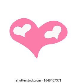 Vector heart of outline hand drawn heart icon. Illustration for your graphic design.