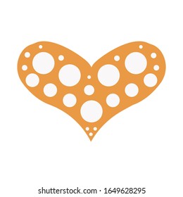 Vector heart of outline hand drawn heart icon. Illustration for your graphic design.