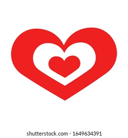 Corazón vectorial del contorno icono del corazón dibujado a mano. Ilustración para su diseño gráfico.
