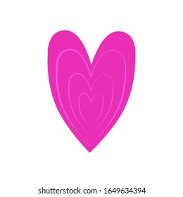 Vektorillustration Herzstück der Umrisslinie handgezeichnet Herzsymbol. Illustration für Ihr Grafikdesign.