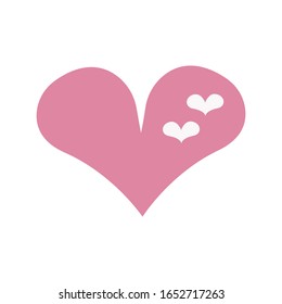 Vector heart of outline hand drawn heart icon. Illustration for your graphic design.