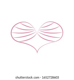 Vector heart of outline hand drawn heart icon. Illustration for your graphic design.