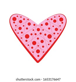 Corazón vectorial del contorno icono del corazón dibujado a mano. Ilustración para su diseño gráfico.
