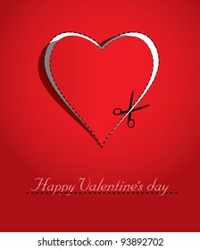 vector heart of paper