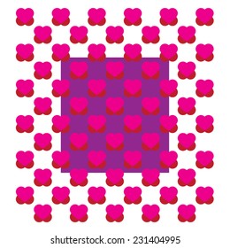 Vector heart pattern background.