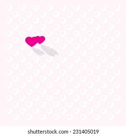 Vector heart pattern background.
