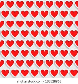 Vector Heart Pattern Background. Seamless heart wallpaper. Vector texture