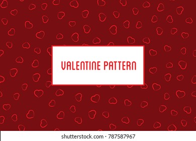 Vector heart pattern. Design of hand drawn hearts for St. Valent
