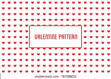 Vector heart pattern. Design of hand drawn hearts for St. Valent