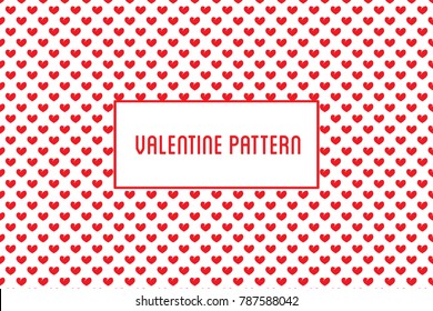 Vector heart pattern. Design of hand drawn hearts for St. Valent