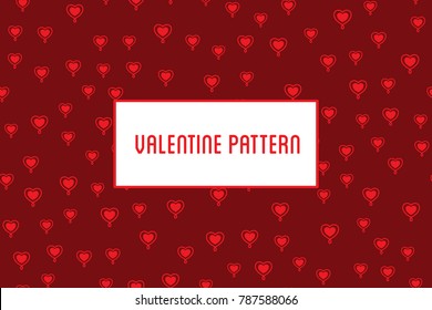Vector heart pattern. Design of hand drawn hearts for St. Valent