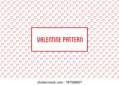 Vector heart pattern. Design of hand drawn hearts for St. Valentine's day.