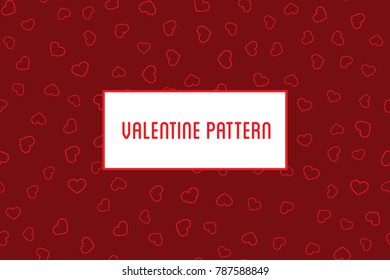 Vector heart pattern. Design of hand drawn hearts for St. Valentine's day.