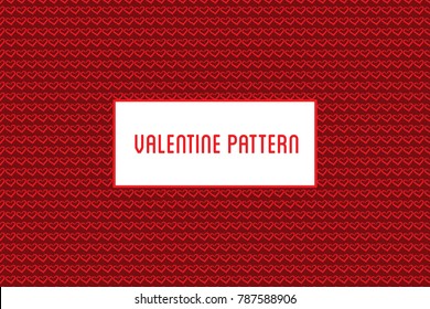 Vector heart pattern. Design of hand drawn hearts for St. Valentine's day.