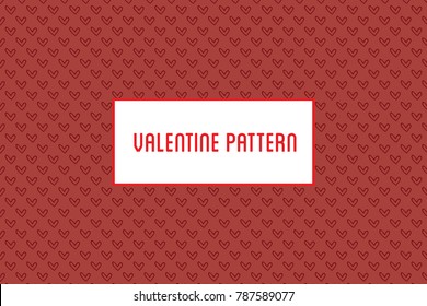 Vector heart pattern. Design of hand drawn hearts for St. Valent