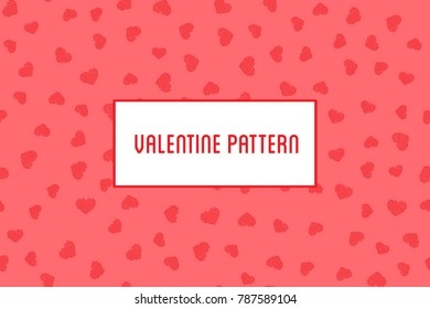 Vector heart pattern. Design of hand drawn hearts for St. Valent
