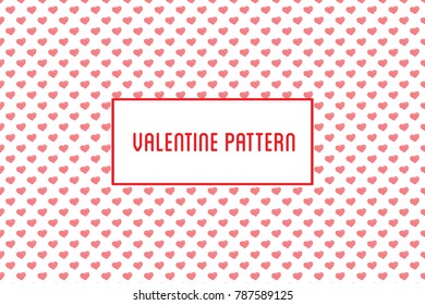 Vector heart pattern. Design of hand drawn hearts for St. Valent