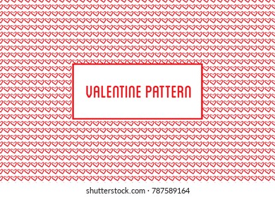 Vector heart pattern. Design of hand drawn hearts for St. Valent