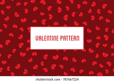 Vector heart pattern. Design of hand drawn hearts for St. Valentine's day.