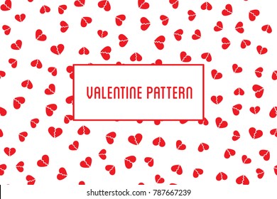 Vector heart pattern. Design of hand drawn hearts for St. Valentine's day.