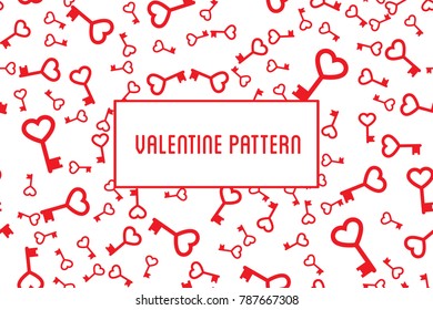 Vector heart pattern. Design of hand drawn hearts for St. Valentine's day.