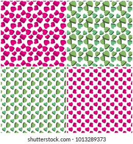 Vector heart pattern set. St Valentine design elements.