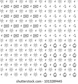 Vector heart pattern set. St Valentine design elements.