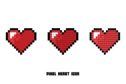 Vector Heart Pixel Icon