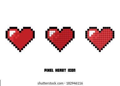 Vector Heart Pixel Icon