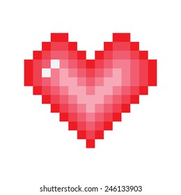 Vector Heart Pixel Icon