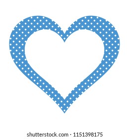 
Vector heart, polka dots illustration