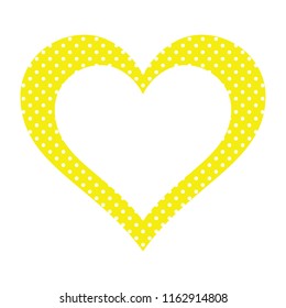 
Vector heart, polka dots illustration