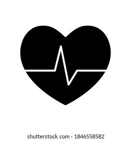Icono de velocidad de vectores Corazón, línea de vida, símbolo de velocidad de pulso en fondo blanco aislado para UI/UX y sitio web.