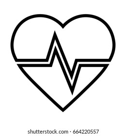 Vector Heart Rate Line Icon