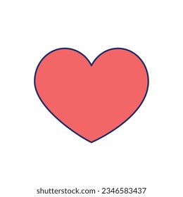 Vector heart vector, red heart vector illustration