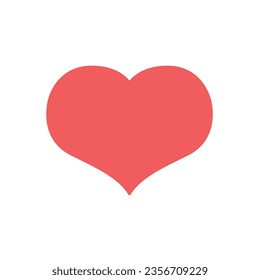 Vector heart red shape love symbol.