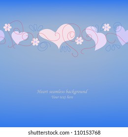 vector heart seamless background