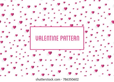 Vector heart seamless pattern. St Valentine red background of he