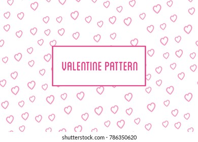 Vector heart seamless pattern. St Valentine red background of he