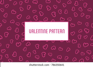 Vector heart seamless pattern. St Valentine red background of he