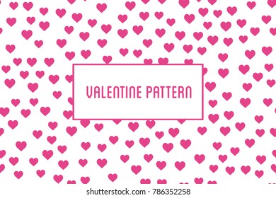 Vector heart seamless pattern. St Valentine red background of hearts hand drawn art icons. Design for Valentines day greeting love card.