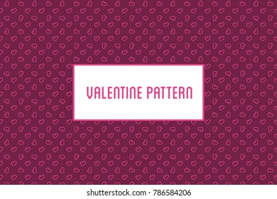 Vector heart seamless pattern. St Valentine design of hearts hand drawn art icons.