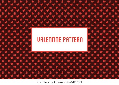 Vector heart seamless pattern. St Valentine design of hearts hand drawn art icons.