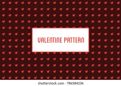 Vector heart seamless pattern. St Valentine design of hearts hand drawn art icons.