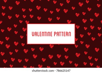 Vector heart seamless pattern. St Valentine design of hearts hand drawn art icons.