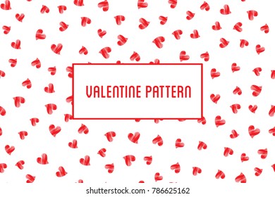 Vector heart seamless pattern. St Valentine design of hearts hand drawn art icons.