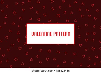 Vector heart seamless pattern. St Valentine design of hearts hand drawn art icons.