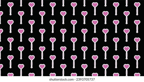 Vector heart seamless pattern. vitality love pattern